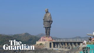 India unveils worlds tallest statue [upl. by Aicilehp]