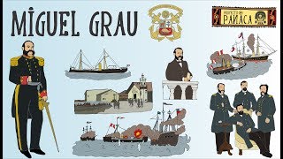 Biografía de Miguel Grau  Combate de Angamos  Guerra con Chile [upl. by Ramedlab]