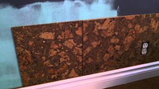 Cork Wall Tile Installation HowTo [upl. by Eimmij]