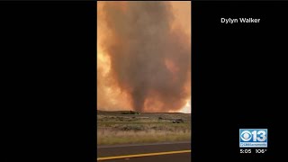 Video Of Fire Tornado Taken Near Loyalton Fire [upl. by Milon]