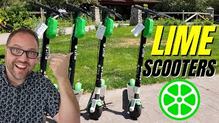 How to Rent and Use a Lime Scooter  Electric Scooter Rental [upl. by Nolahc813]