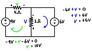 Kirchhoff’s Voltage Law KVL Example Problem 2 [upl. by Adaval]