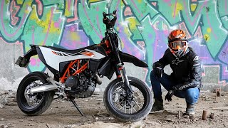 2020 KTM 690 SMC R  Supermoto Review [upl. by Niwred]