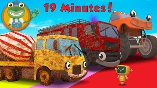 Cleaning Muddy Trucks and Construction Vehicles  Geckos Garage Car Wash [upl. by Apilef246]