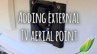 Installing external TV aerial connection on a caravan [upl. by Erfert]