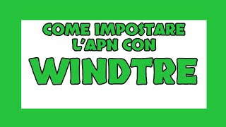 Come impostare apn Windtre ✅ Su android [upl. by Adnilahs]