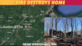 Halloween Morning Fire Destroys Home In Carlton County MN [upl. by Seerdi]