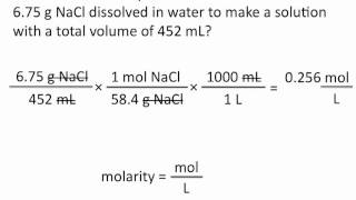 Molarity  Chemistry Tutorial [upl. by Anaylil]