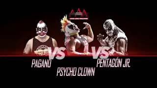 AAA Worldwide desde Pachuca Lucha quotModalidad Extremaquot Pagano vs Psycho Clown vs Pentagón Jr [upl. by Letsirc]