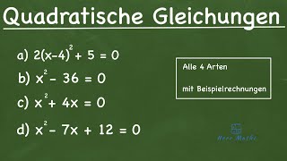 Quadratische Gleichungen lösen mit Beispielen [upl. by Dawes]