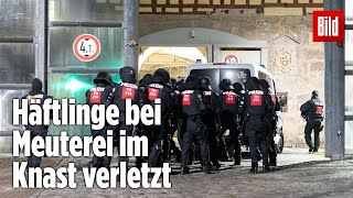 Gefängnismeuterei Polizei stürmt Knast in Thüringen  JVA Untermaßfeld [upl. by Lymann]