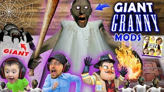 GIANT GRANNY MOD  TINY GRANNY STARTS FIRE FGTEEV Skit  Gameplay [upl. by Alver]