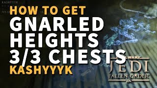 All Gnarled Heights Chests Locations Kashyyyk Star Wars Jedi Fallen Order [upl. by Esiralc]