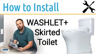 How to Install a TOTO Skirted toilet  TOTO WASHLET [upl. by Edrock]