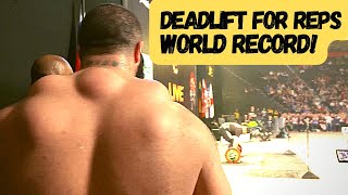 World Record I Strongman DEADLIFT for Reps  400KG 882lbs [upl. by Akienat]