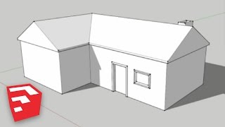 SketchUp 8 Lessons Making a Simple House [upl. by Tingey]