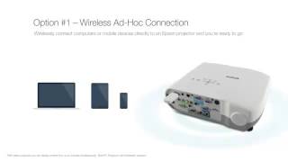 Epson Projectors  Wireless AdHoc Connection [upl. by Perla]