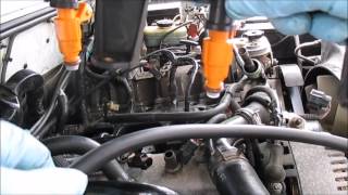 Fuel Injector Install Ford Explorer 4 0L SOHC Part 1 [upl. by Odracer]