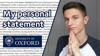 MY PERSONAL STATEMENT EXPLAINED  Oxford Engineering Student [upl. by Drofxer929]