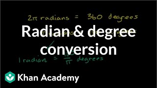 Radian and degree conversion practice  Trigonometry  Khan Academy [upl. by Bekah]