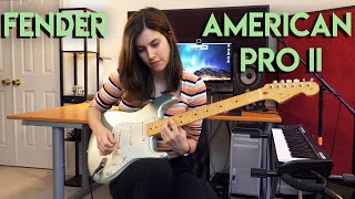 Playing with the new Fender American Pro II Stratocaster [upl. by Earal157]