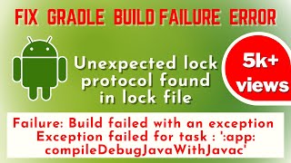 Fix Gradle Build Error in Android Studio  Compilation failed  Guide for beginners  Learn easy [upl. by Neelasor]