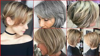 Lovely Layered Bob Haircuts for Women Over 60 [upl. by Illib]