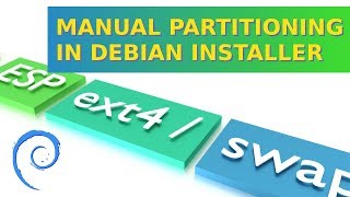 Manual Disk Partitioning in Debian Installer [upl. by Eimiaj]