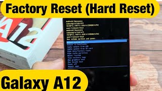 Galaxy A12 How to Factory Reset Hard Reset [upl. by Acirea]