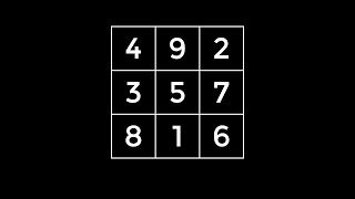 Why is there only one 3x3 magic square [upl. by Rhetta]