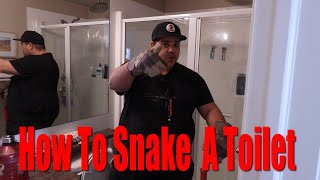 How To Snake A Toilet  Using A Toilet Auger [upl. by Corsetti]