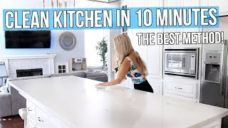 10 Minute Kitchen Cleaning Routine The BEST Method [upl. by Nnauol]