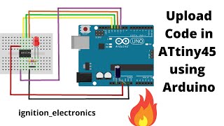 How to upload code in ATtiny45 ATtiny85 ATtiny25 ATtiny13a etc using Arduino IDE [upl. by Norab]