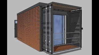 Container maritime 20 pieds aménagé Studio  20ft Shipping Container home [upl. by Millur]