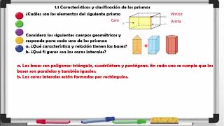 11 CARACTERISTICAS Y CLASIFICACION DE LOS PRISMAS 5º GRADO [upl. by Corina]