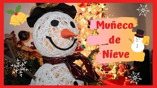 Cómo hacer un muñeco de nieve con estambre  DIY Snowman⛄ [upl. by Edik450]