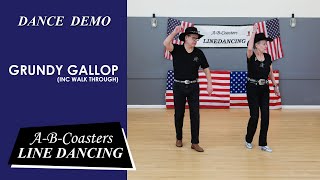 GRUNDY GALLOP  Line Dance Demo amp Walk Through [upl. by Gruver]