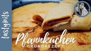 Pfannkuchen backen  Einfaches Grundrezept 🥞  Leckere Eierkuchen [upl. by Oletta969]