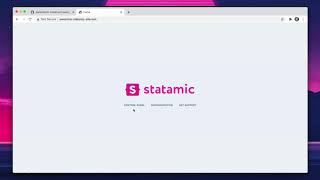 Installing Statamic 3 [upl. by Nasya]