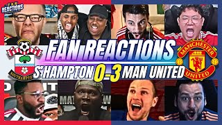 MAN UNITED FANS REACTION TO SOUTHAMPTON 03 MAN UNITED  2425 PREMIER LEAGUE [upl. by Thomey]